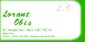 lorant obis business card